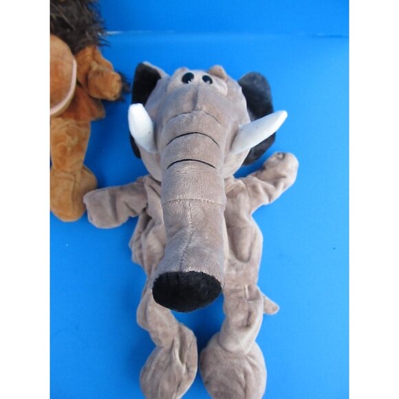 Unbranded 3 Stuffed Animal Hand Puppets - Elephant Lion & Gorilla Plush - Picture 2 of 8